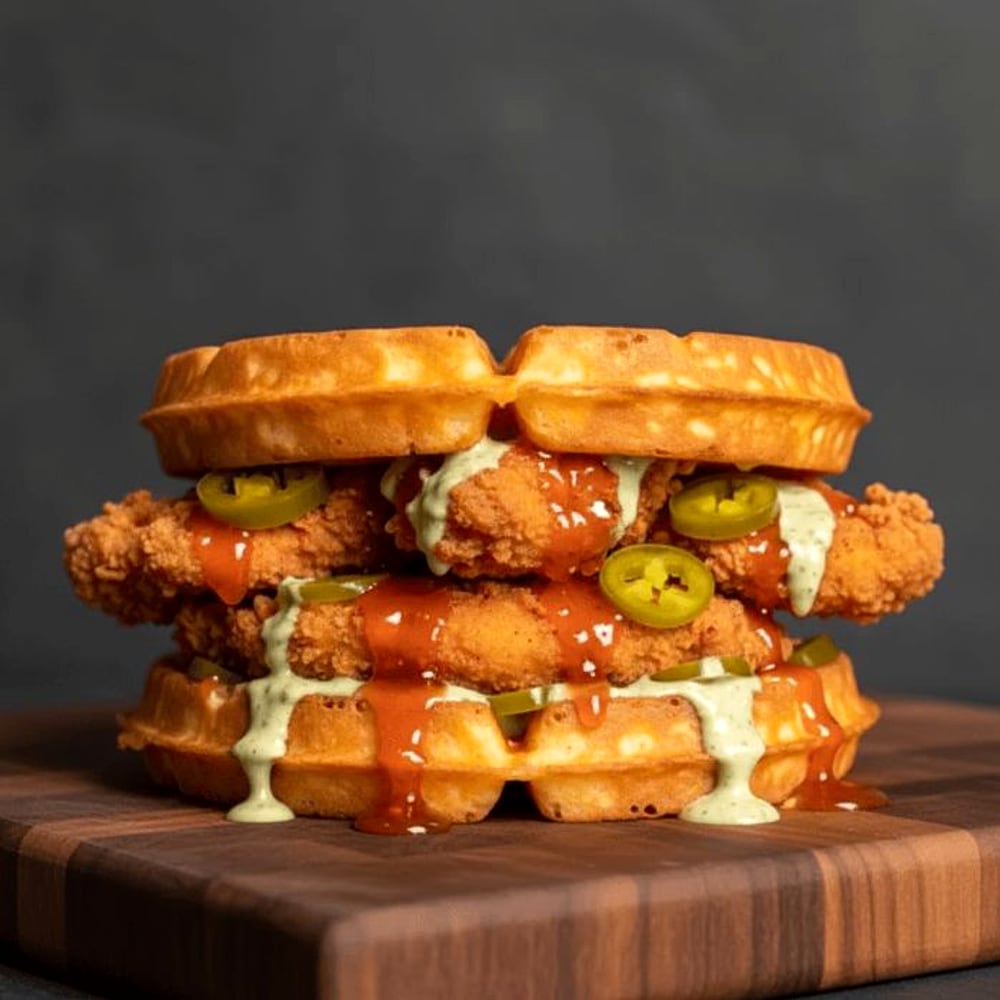 O.G fried chicken with waffle